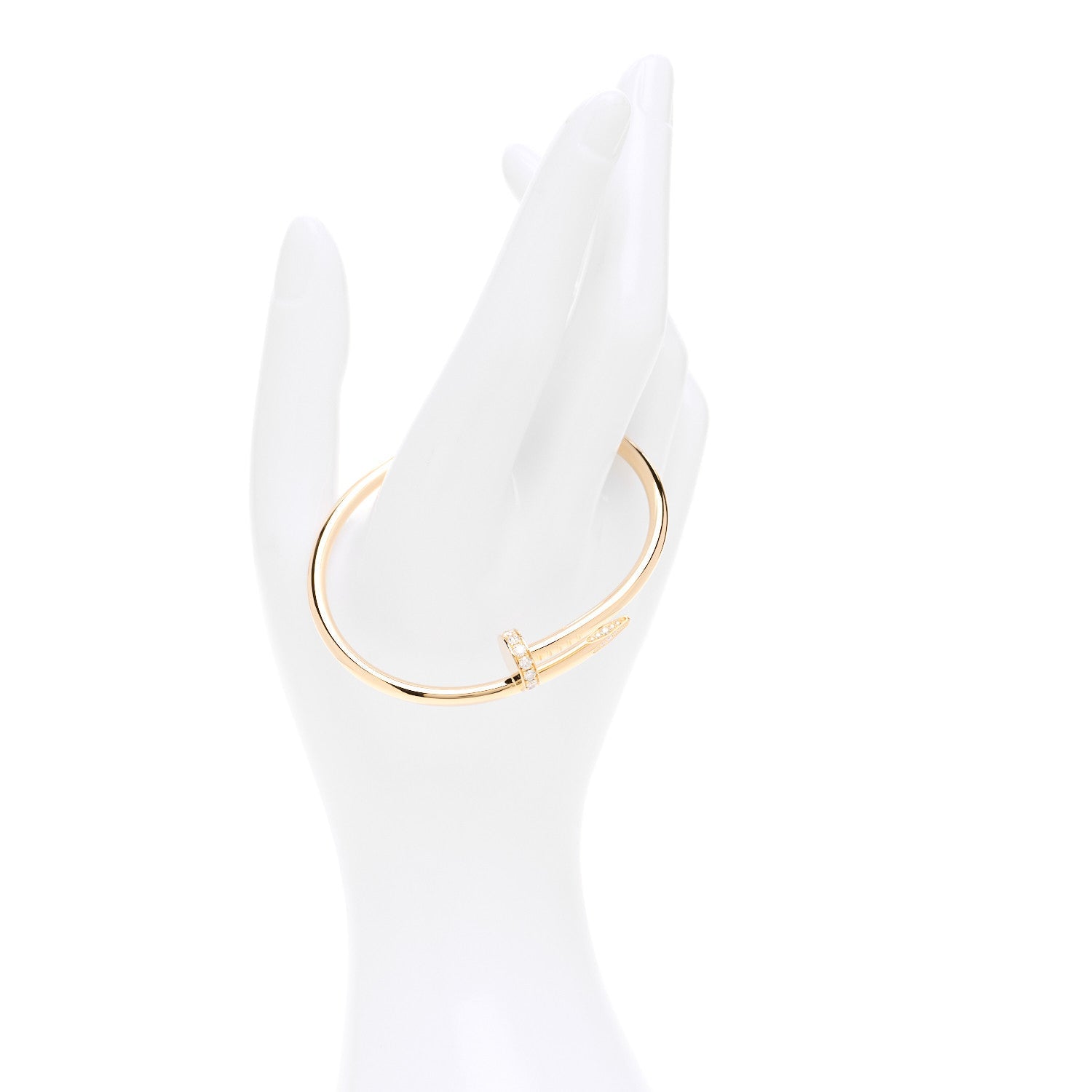Cartier 18K Yellow Gold Diamond Juste Un Clou Bracelet 17 2 of 6