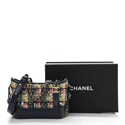 Chanel Tweed Calfskin Small Gabrielle Hobo Blue 14 of 14