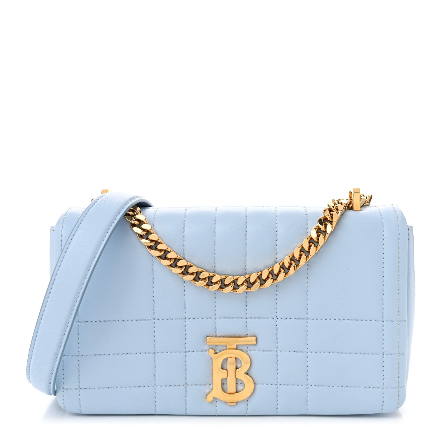 Burberry Lambskin Quilted Small Lola Bag Pale Blue 1 of 10