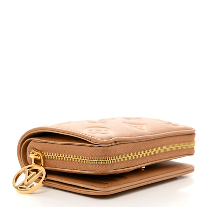 Louis Vuitton Lambskin Embossed Monogram Lou Coussin Wallet Camel 4 of 6