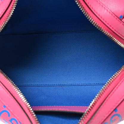 Gucci Calfskin GG Tennis Bi-Color Embossed Mini Duffle Bag Modern Fucsia Modern Blue 5 of 10