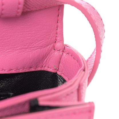 Balenciaga Signature Grained Calfskin Logo Print Ville Day Bag XS Rose Bubblegum Black 9 of 11