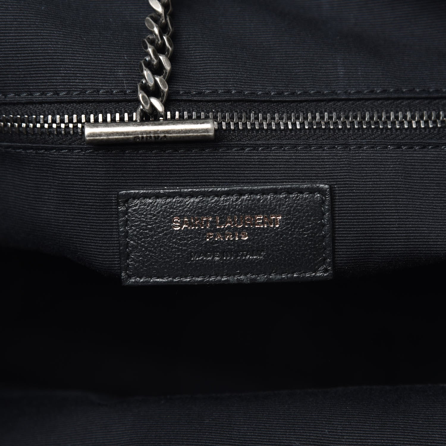 Saint Laurent Vintage Calfskin Chevron Monogram Medium Nolita Olive Green 6 of 11