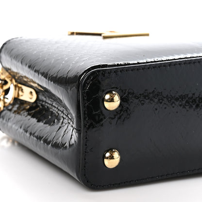 Louis Vuitton Snakeskin Flower Chain Capucines Mini Black 8 of 9