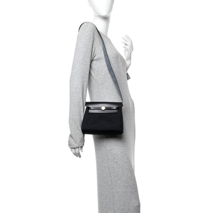 Hermes Military Toile Vache Hunter Herbag Zip Retourne 20 Black 2 of 11