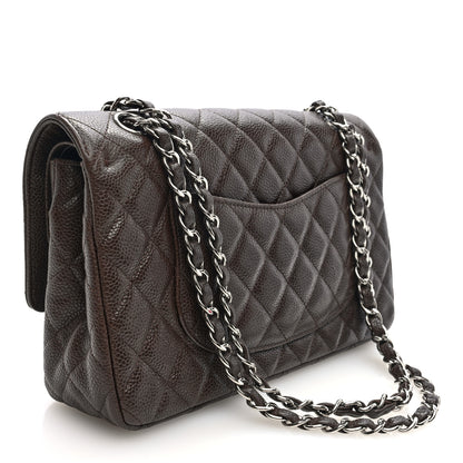 Chanel Caviar Quilted Medium Double Flap Brown 3 of 10