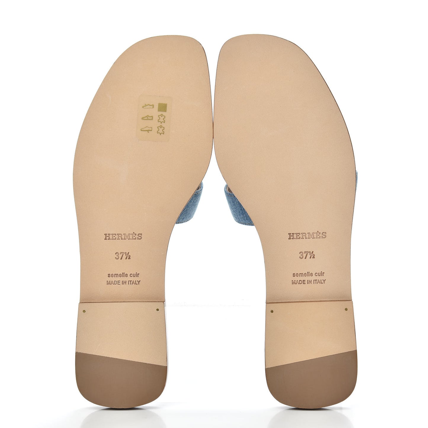 Denim Canvas Oran Sandals 37.5 Bleu Clair