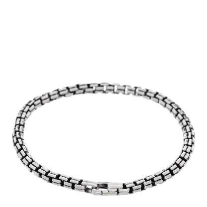 David Yurman Sterling Silver 4mm Double Box Chain Bracelet 2 of 3