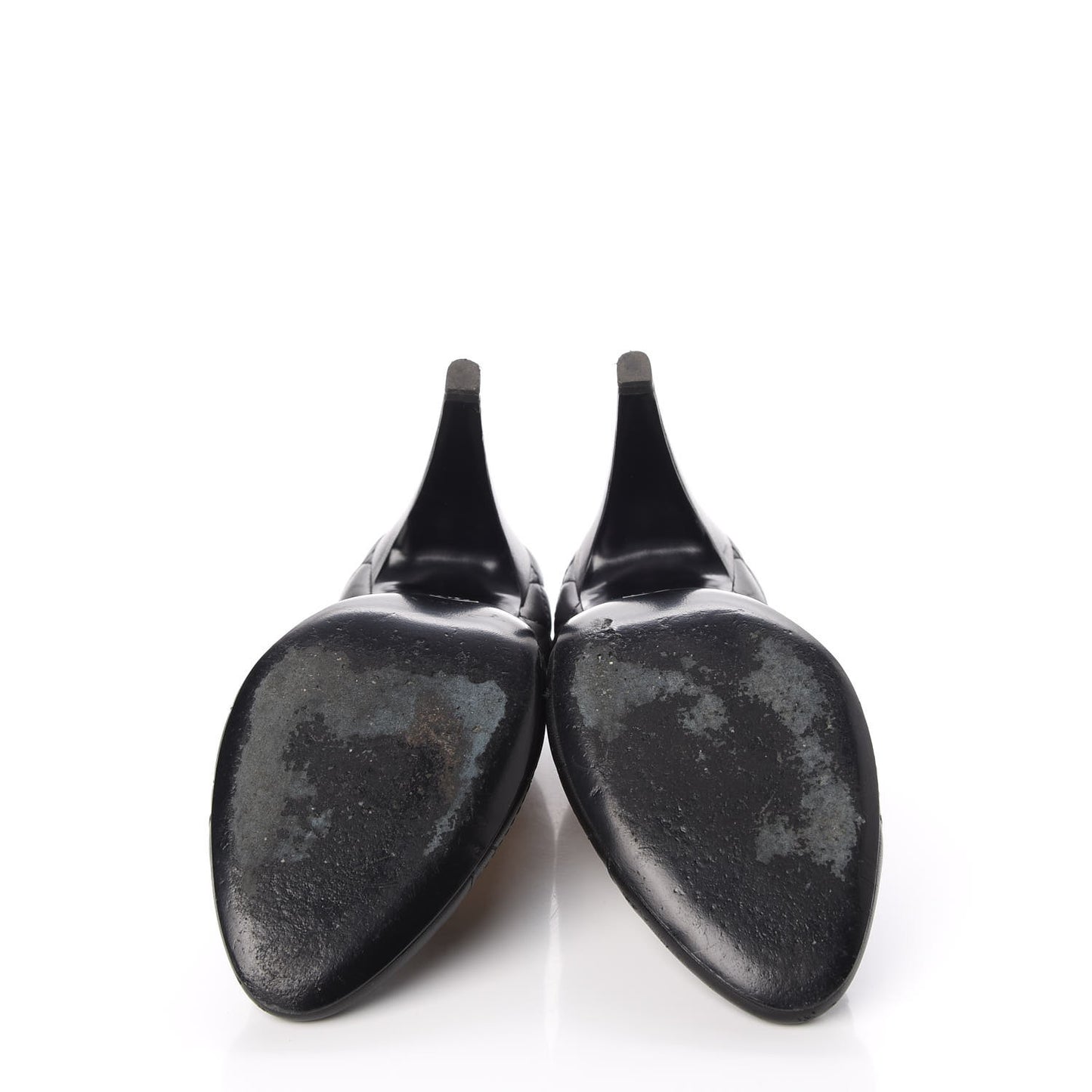 Lambskin Quilted Cap Toe Pumps 37.5 Black