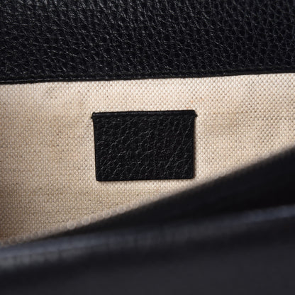Gucci Pebbled Calfskin Small Dionysus Shoulder Bag Black 6 of 7