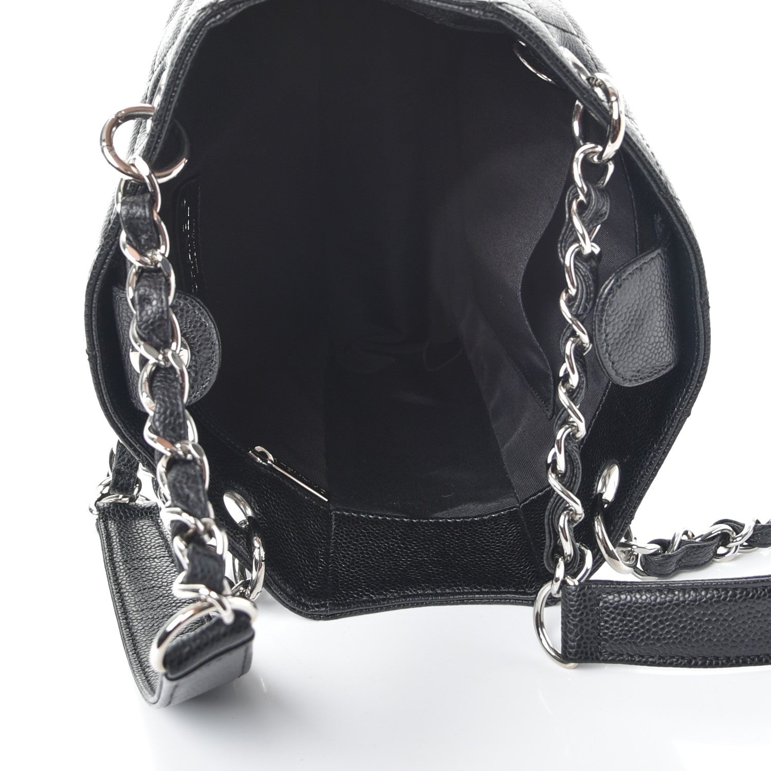 Chanel Caviar Quilted Petit Shopping Tote PST Black 5 of 8