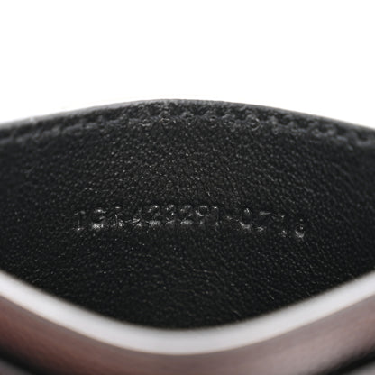 Saint Laurent Grain De Poudre Matelasse Chevron Monogram Credit Card Case Black 7 of 10