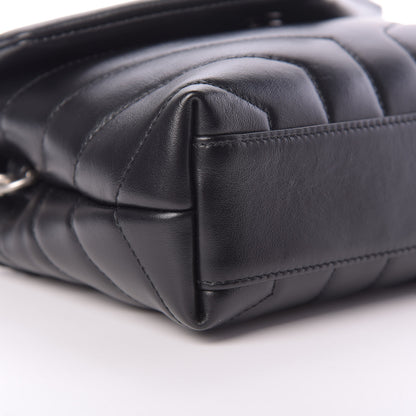 Saint Laurent Calfskin Y Quilted Monogram Toy Loulou Crossbody Bag Black 9 of 11