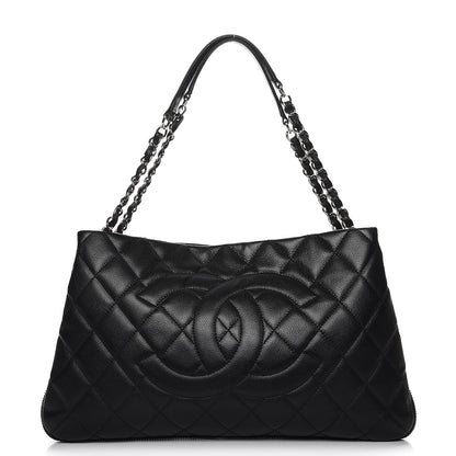 Chanel Caviar Quilted Expandable Zip Shoulder Bag Black 1 of 7