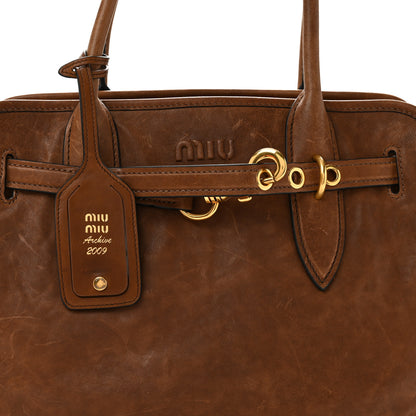 Miu Miu Nappa Aviator Medium Aventure Bag Rovere 7 of 12