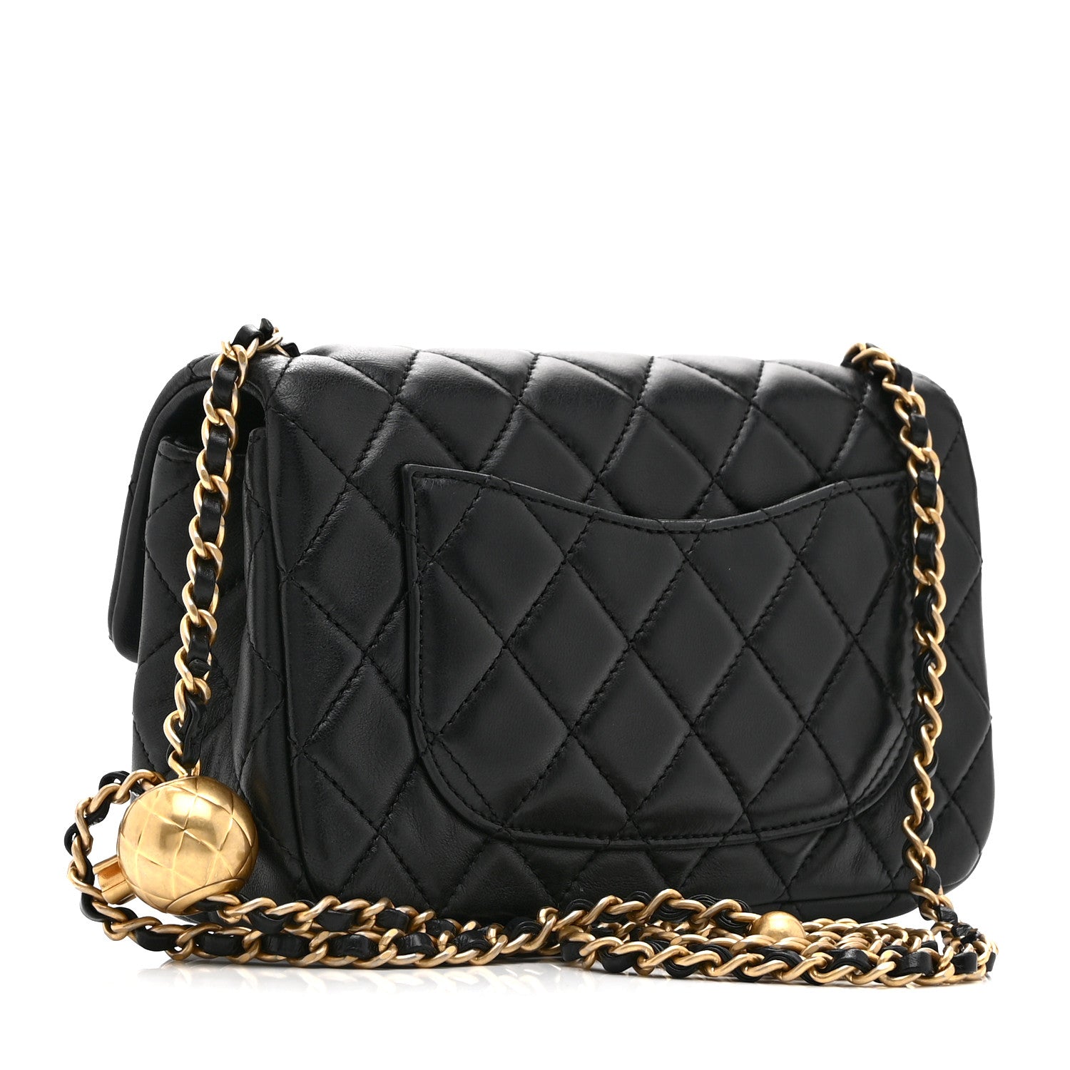 Chanel Lambskin Quilted Mini Rectangular Pearl Crush Flap Black 3 of 10