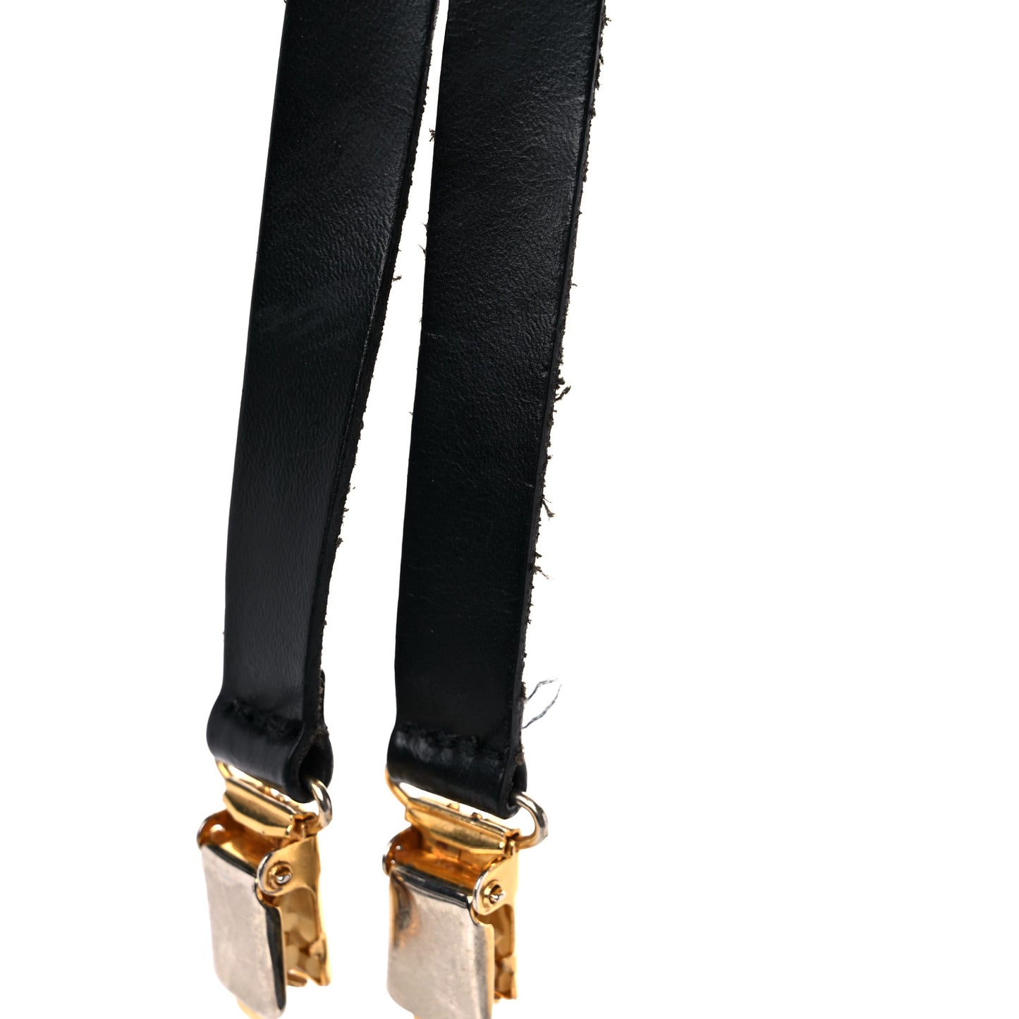 Elastic Logo Suspenders Beige Black