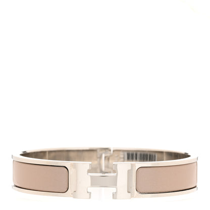 Hermes Enamel Narrow Clic Clac H Bracelet GM Marron Glace 1 of 5