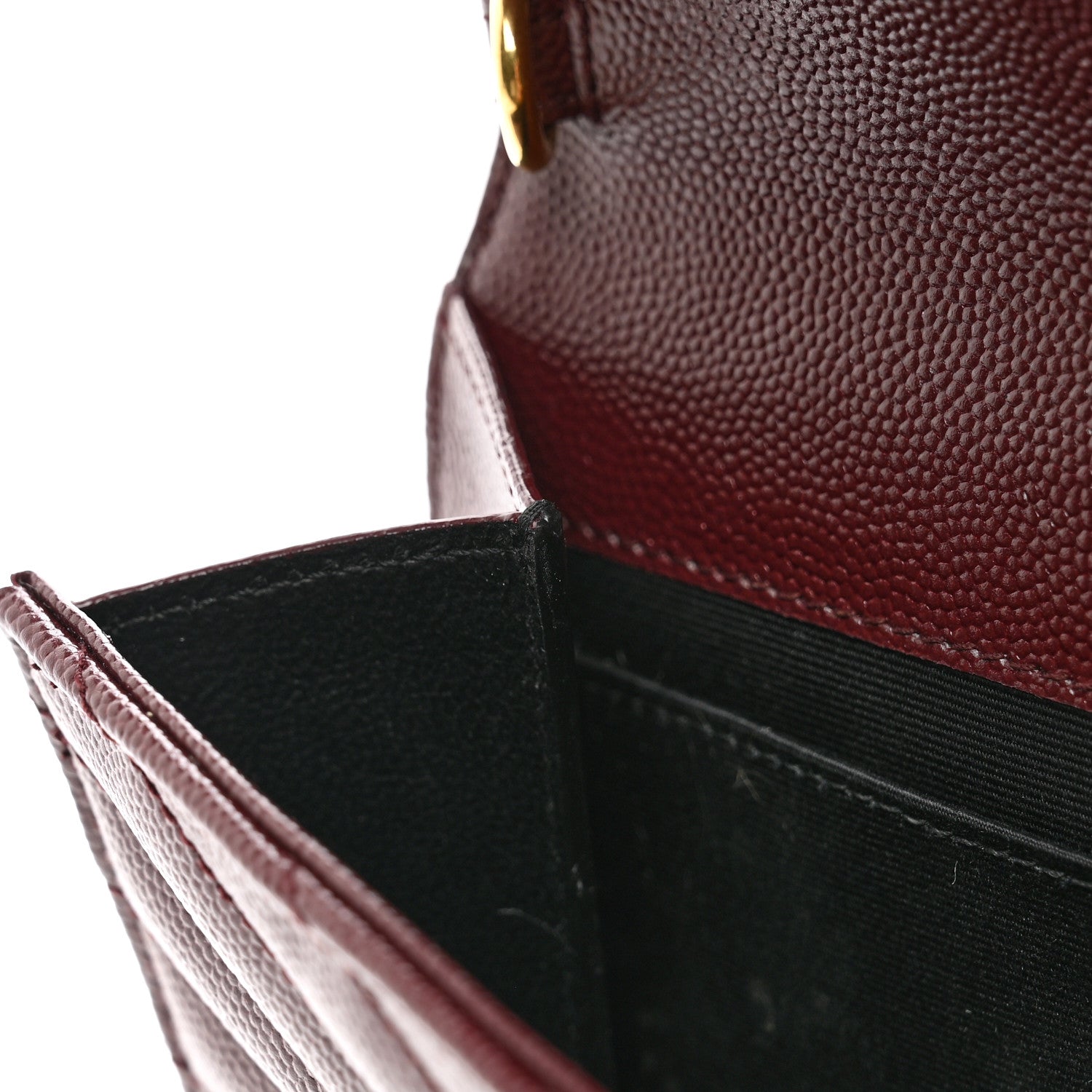 Saint Laurent Grain De Poudre Matelasse Chevron Monogram Envelope Clutch Palissandre 8 of 8