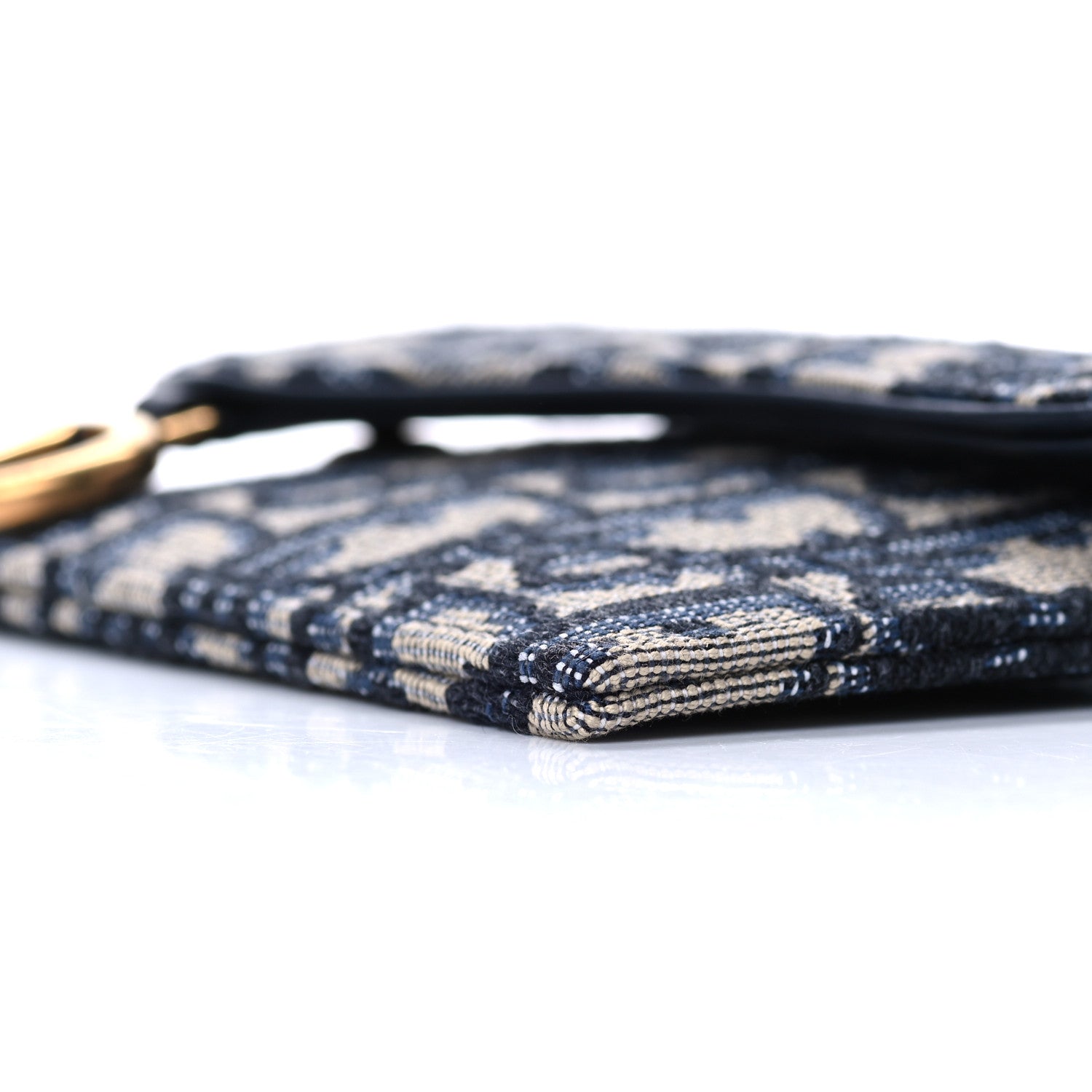 Christian Dior Oblique Saddle Card Holder Blue 9 of 11