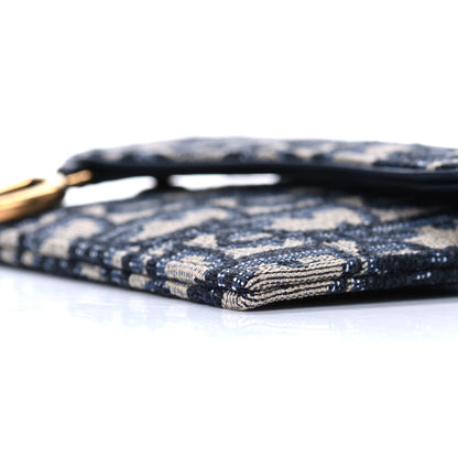 Christian Dior Oblique Saddle Card Holder Blue 9 of 11