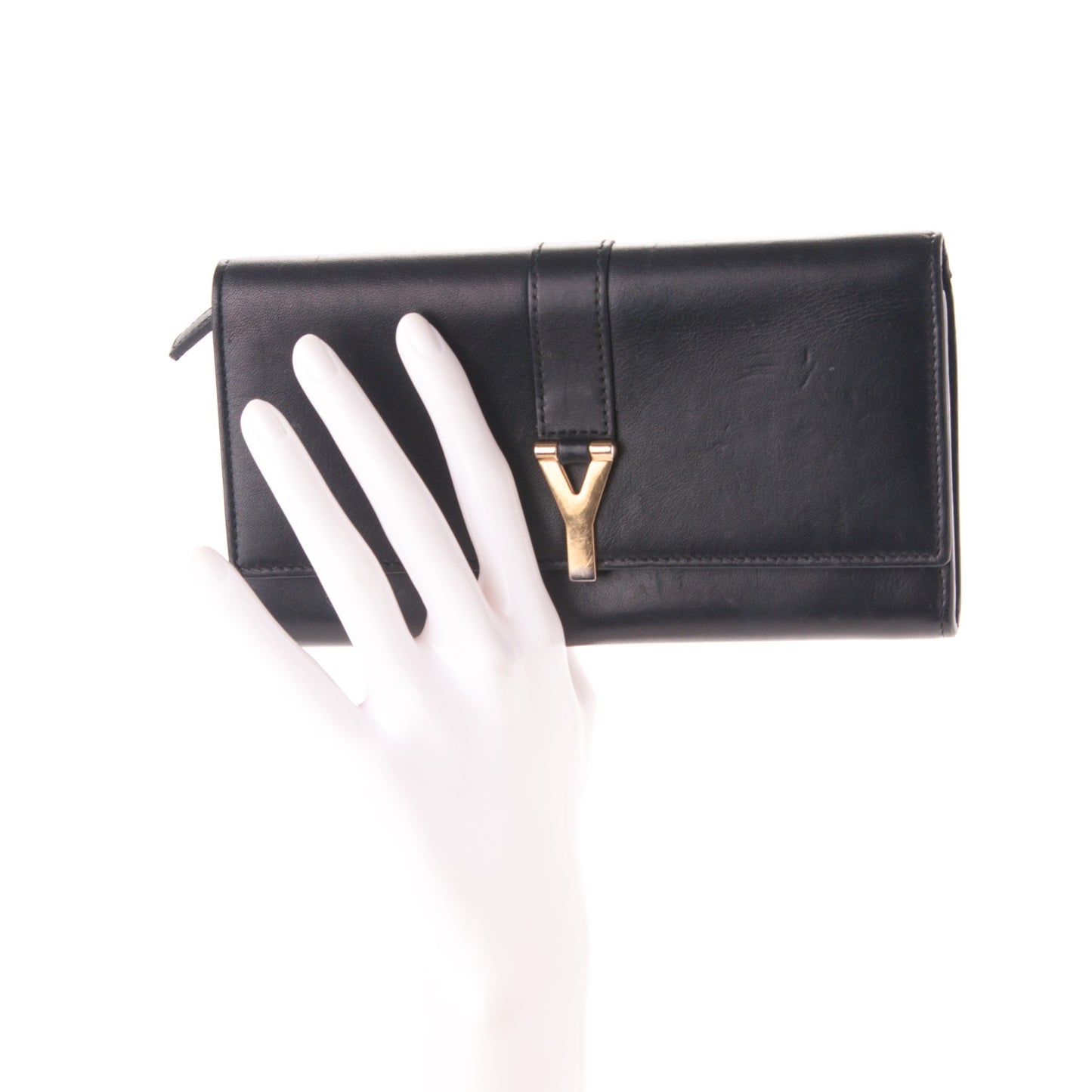 Calfskin Classic Y Ligne Wallet Black