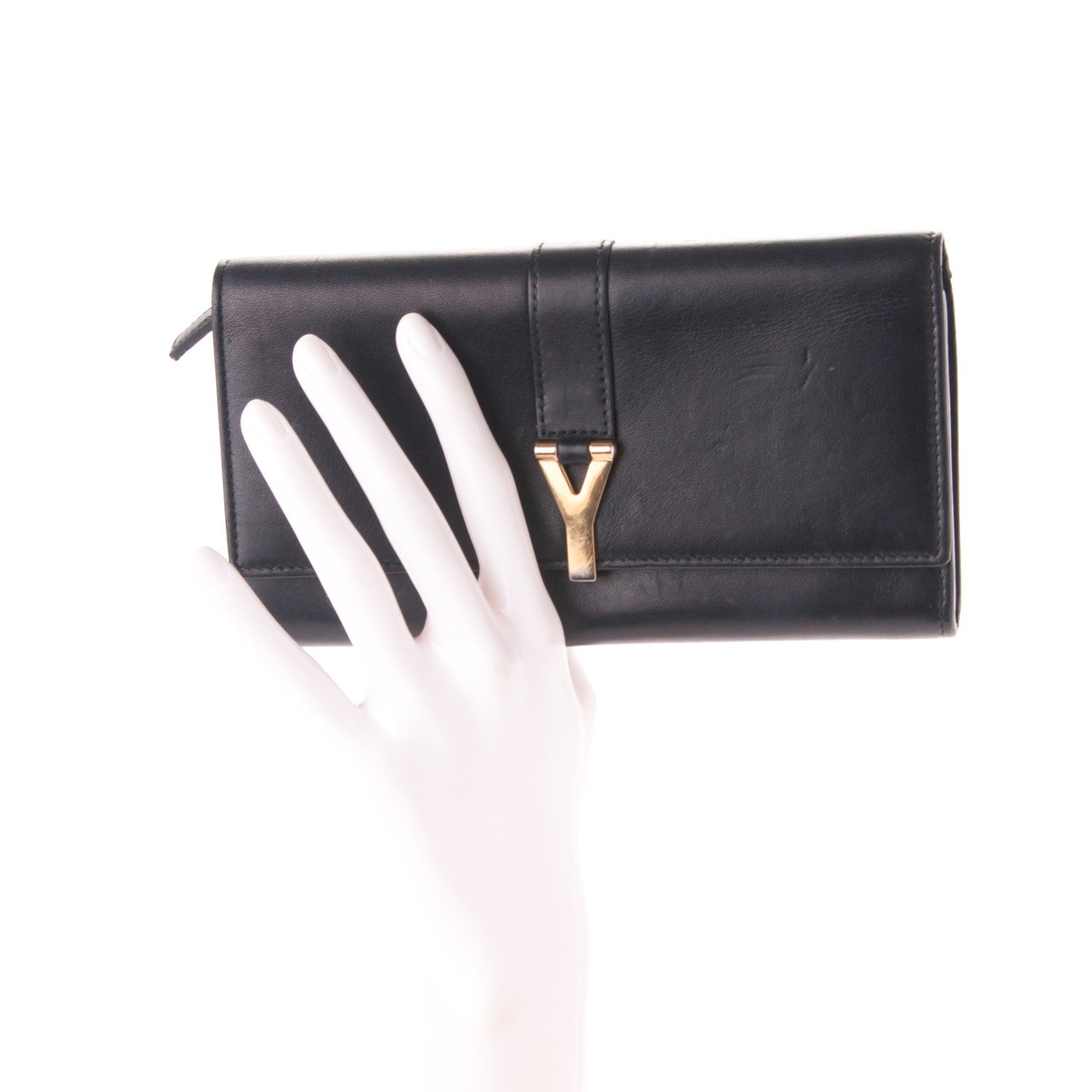 Saint Laurent Calfskin Classic Y Ligne Wallet Black 2 of 7