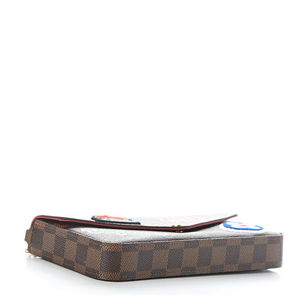 Louis Vuitton Damier Ebene LV Stories Pochette Felicie Chain Wallet 5 of 12