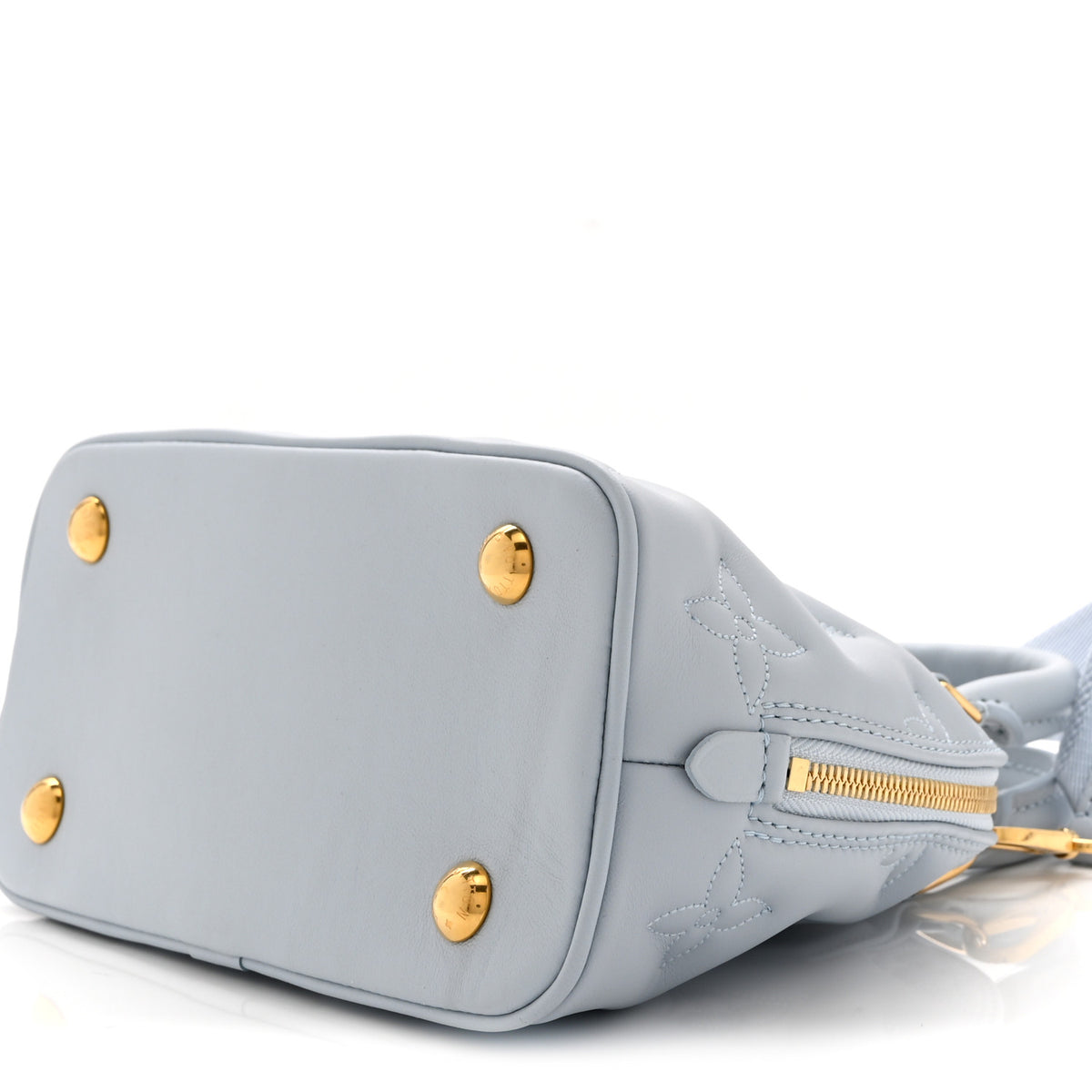Louis Vuitton Calfskin Bubblegram Alma BB Ice Blue 9 of 9