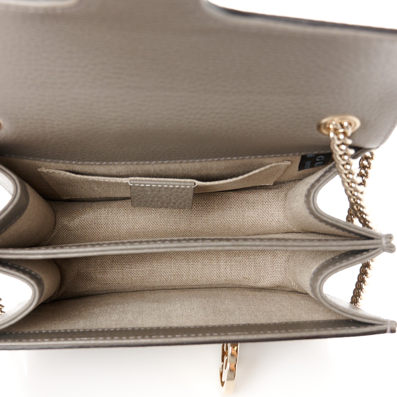 Gucci Dollar Calfskin Small Interlocking G Shoulder Bag Loess 5 of 11