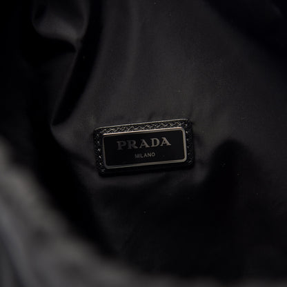 Prada X UNIVERSAL STUDIOS Tessuto Nylon Saffiano Frankenstein Drawstring Backpack Black 8 of 9