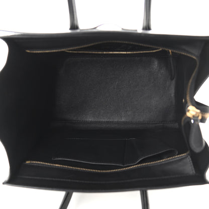 Celine Bullhide Calfskin Mini Bi-Color Luggage Black White 5 of 12