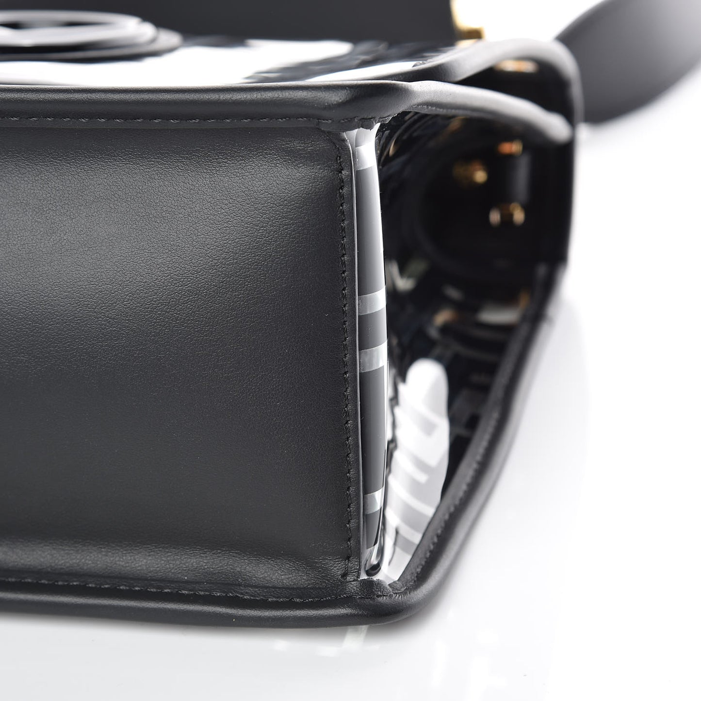 TPU FF Vitello Century F is Fendi Kan I Shoulder Bag Black
