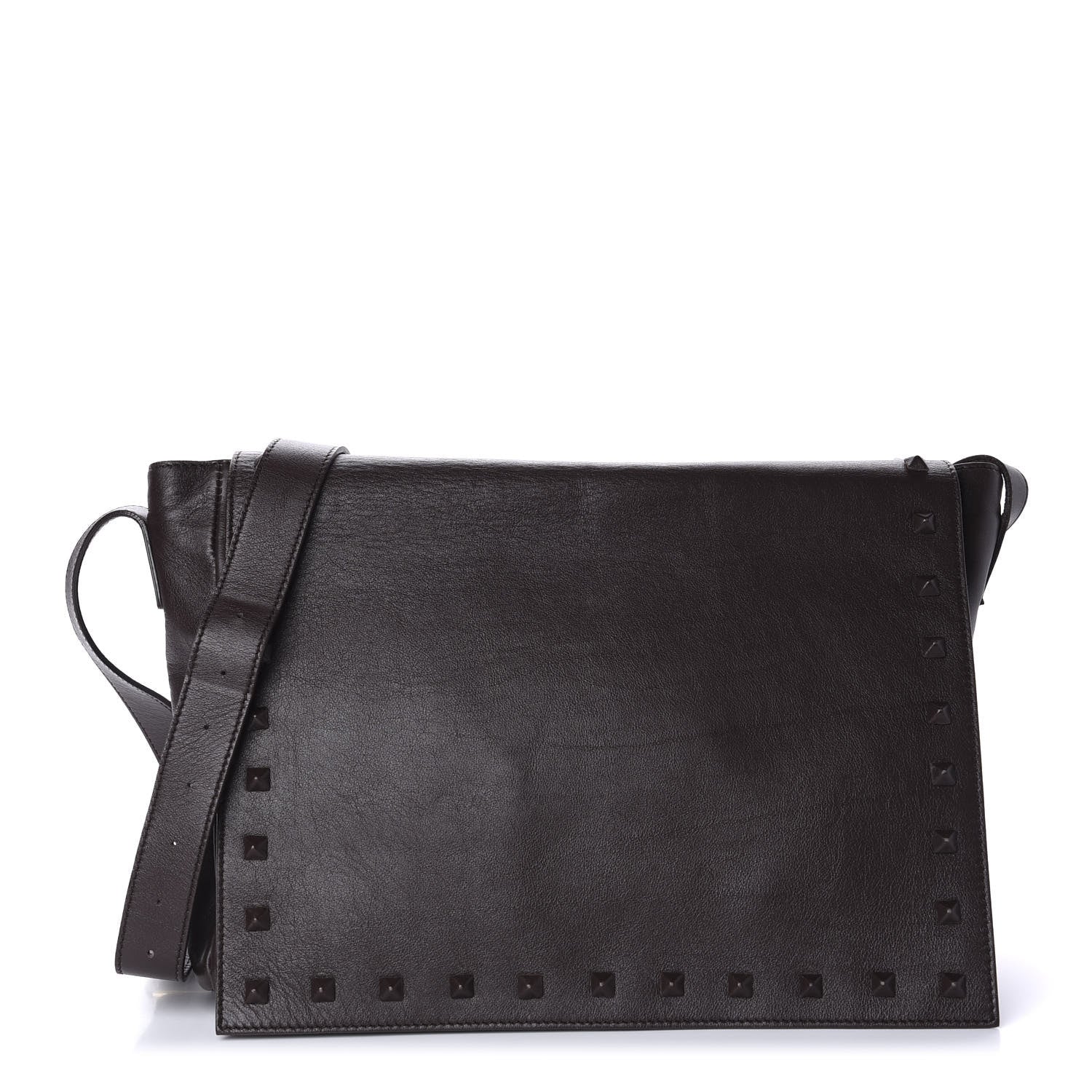 Valentino Garavani Vitello Rockstud Messenger Brown 1 of 10