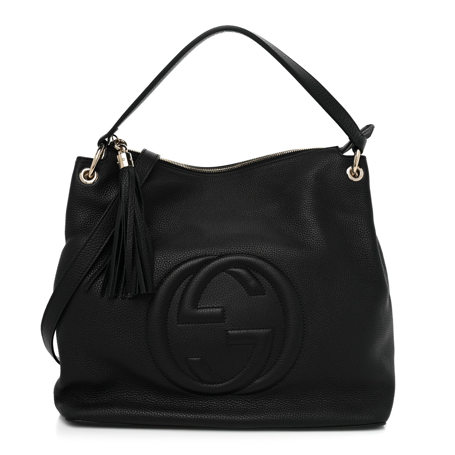 Gucci Pebbled Calfskin Large Soho Hobo Black 1 of 8