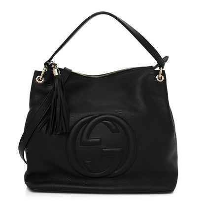 Gucci Pebbled Calfskin Large Soho Hobo Black 1 of 8