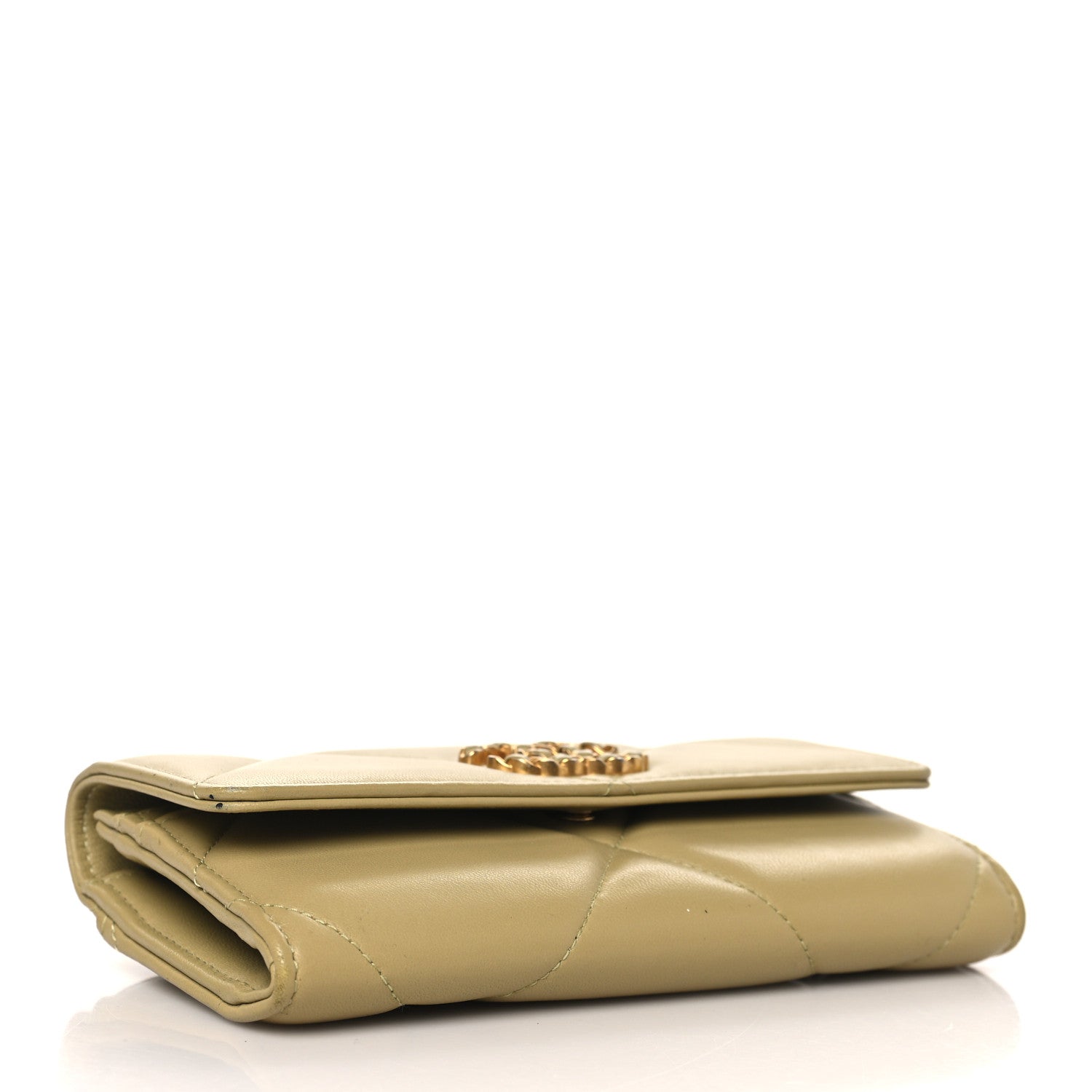 Chanel Lambskin Quilted Chanel 19 Flap Wallet 4 of 11