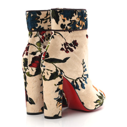 Christian Louboutin Veau Velours Moulamax 100 Booties 37.5 Nude Multi 4 of 8