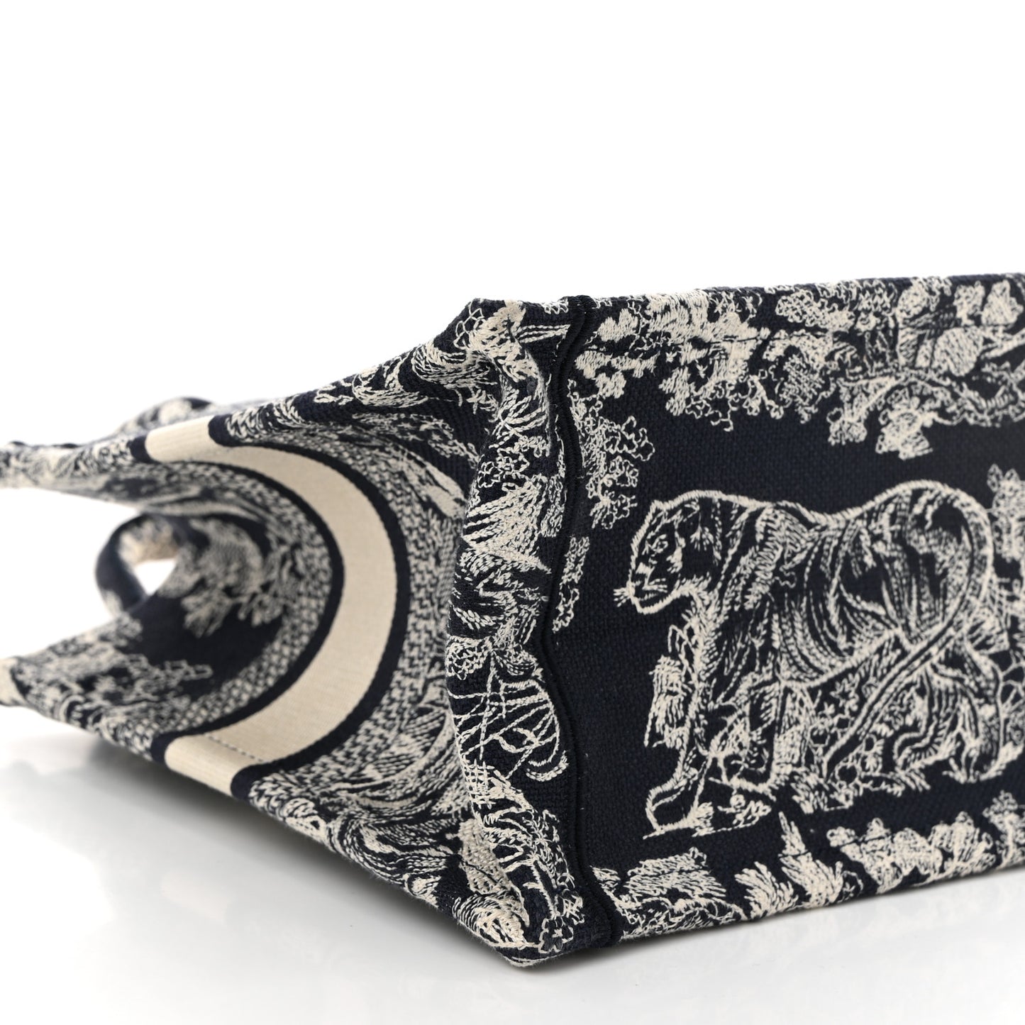 Canvas Embroidered Small Dioriviera Toile De Jouy Book Tote Blue