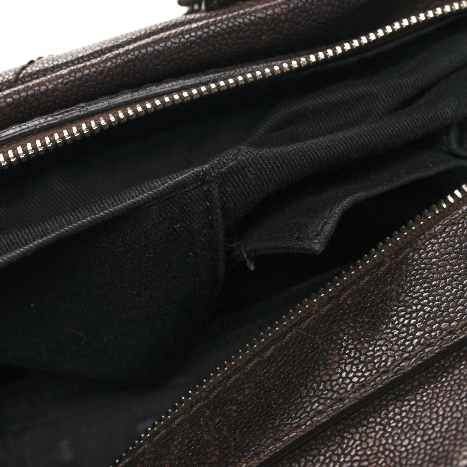 Chanel Caviar Quilted Bowler Tote Brown 15 of 15