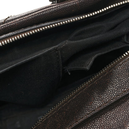 Chanel Caviar Quilted Bowler Tote Brown 15 of 15