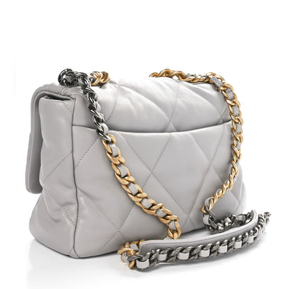Chanel Lambskin Quilted Large Chanel 19 Flap Grey 2 of 10