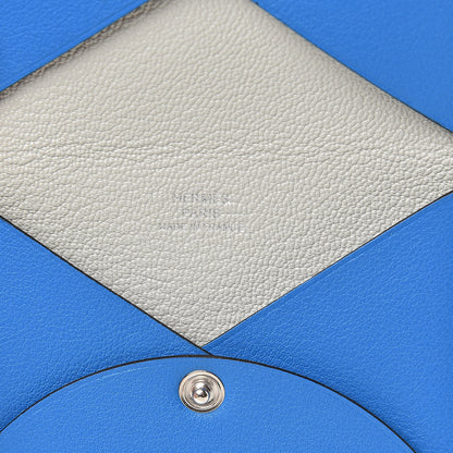 Hermes Swift Calvi Tattoo Card Case Bleu Hydra Gris Perle 6 of 8