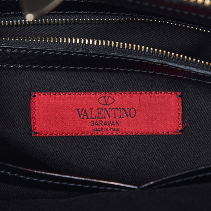 Valentino Garavani Textured Calfskin Rockstud Tote Black 7 of 10
