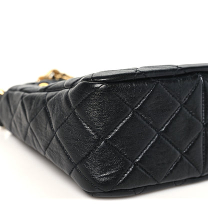 Chanel Shiny Lambskin Quilted CC Hobo Black 9 of 10