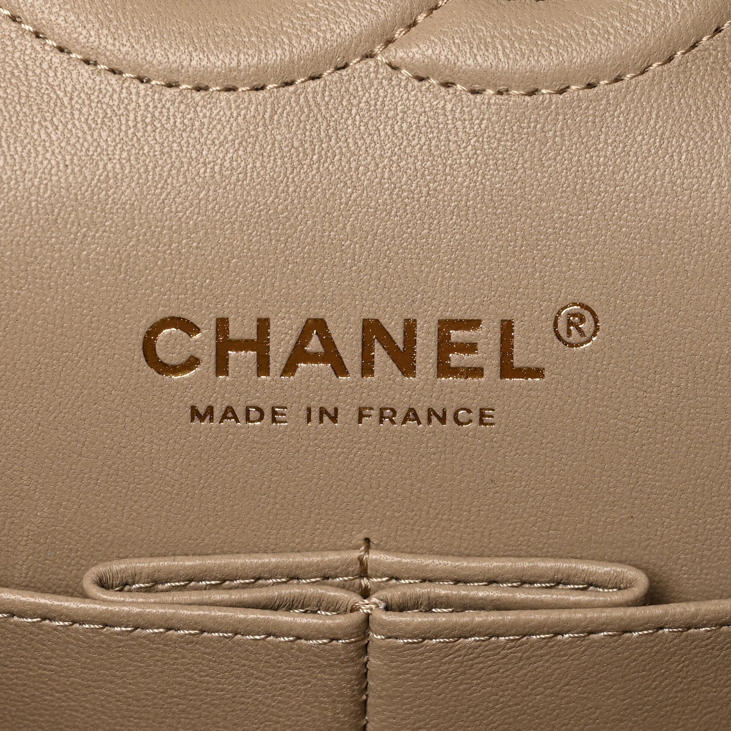 Chanel Iridescent Caviar Quilted Medium Double Flap Dark Beige 6 of 10