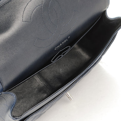 Chanel Caviar Quilted Jumbo Double Flap Navy Blue 5 of 7