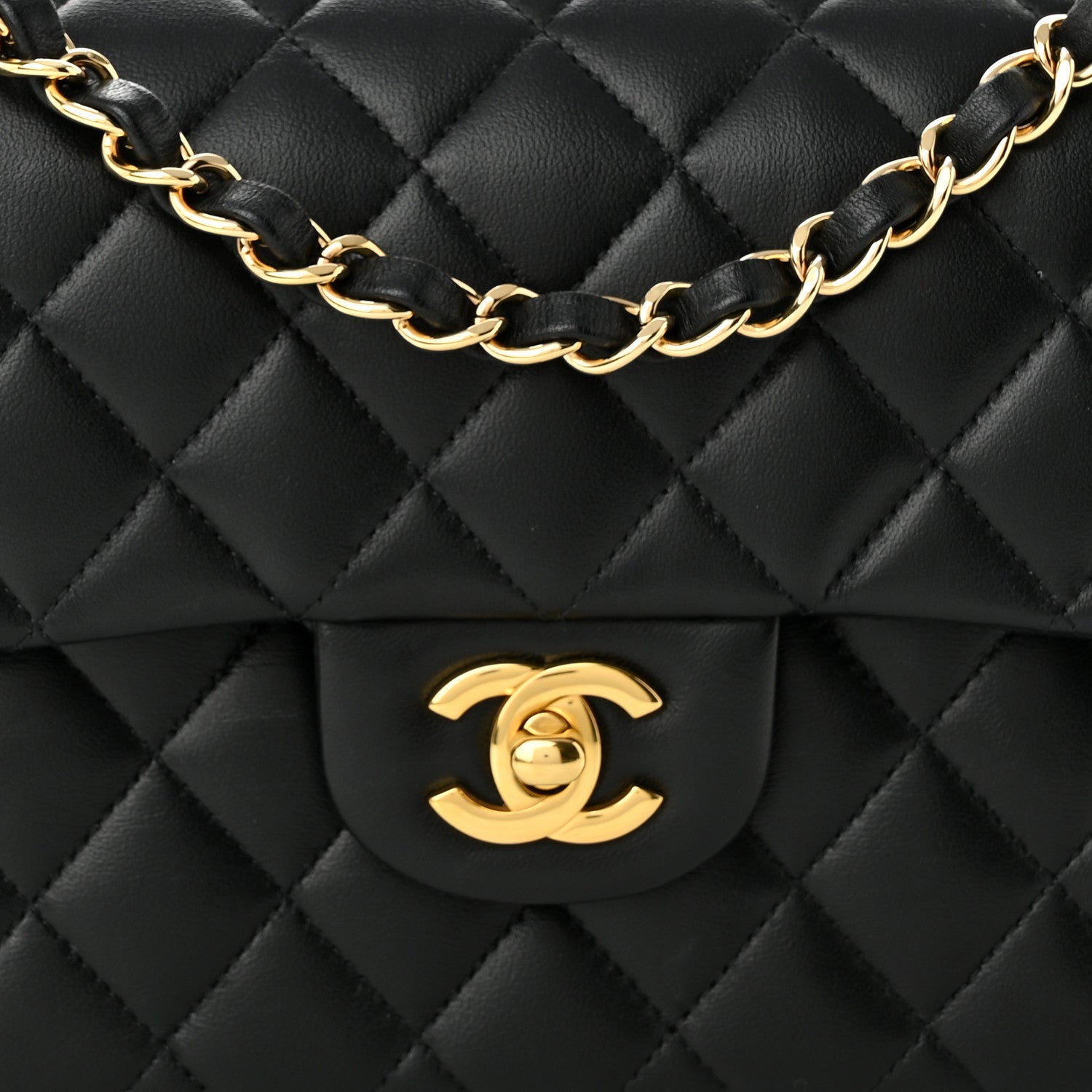 Chanel Lambskin Quilted Small Double Flap Black 8 of 10