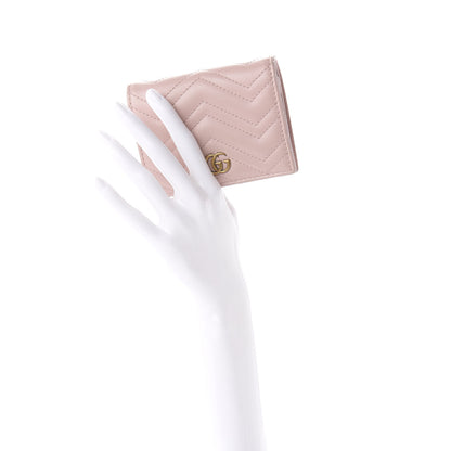 Gucci Calfskin Matelasse GG Marmont Card Case Perfect Pink 2 of 10