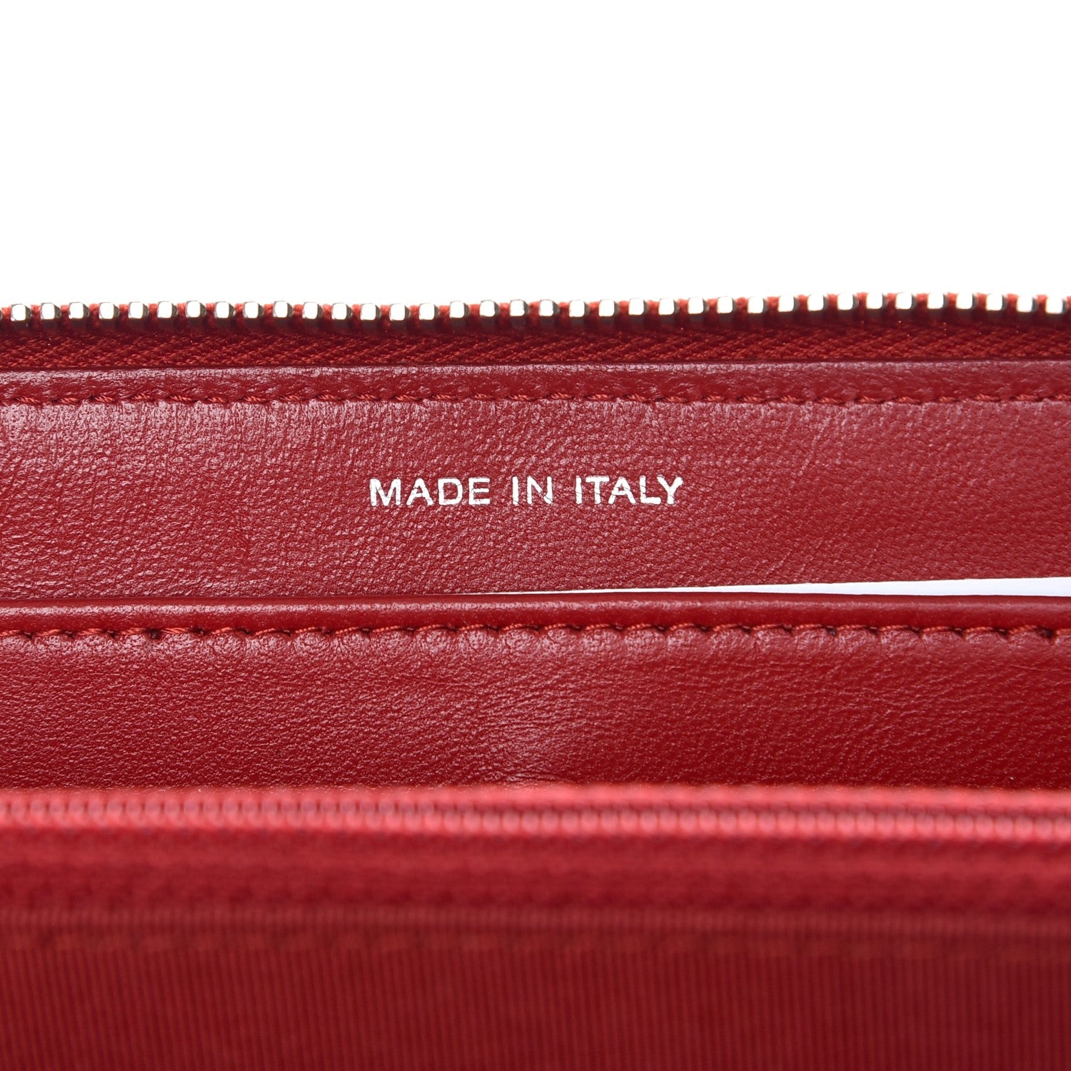 Chanel Lambskin Quilted Large Gusset Zip Around Wallet Red 7 of 9